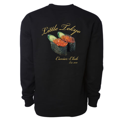 Caviar Club Crewneck Sweatshirt in Black