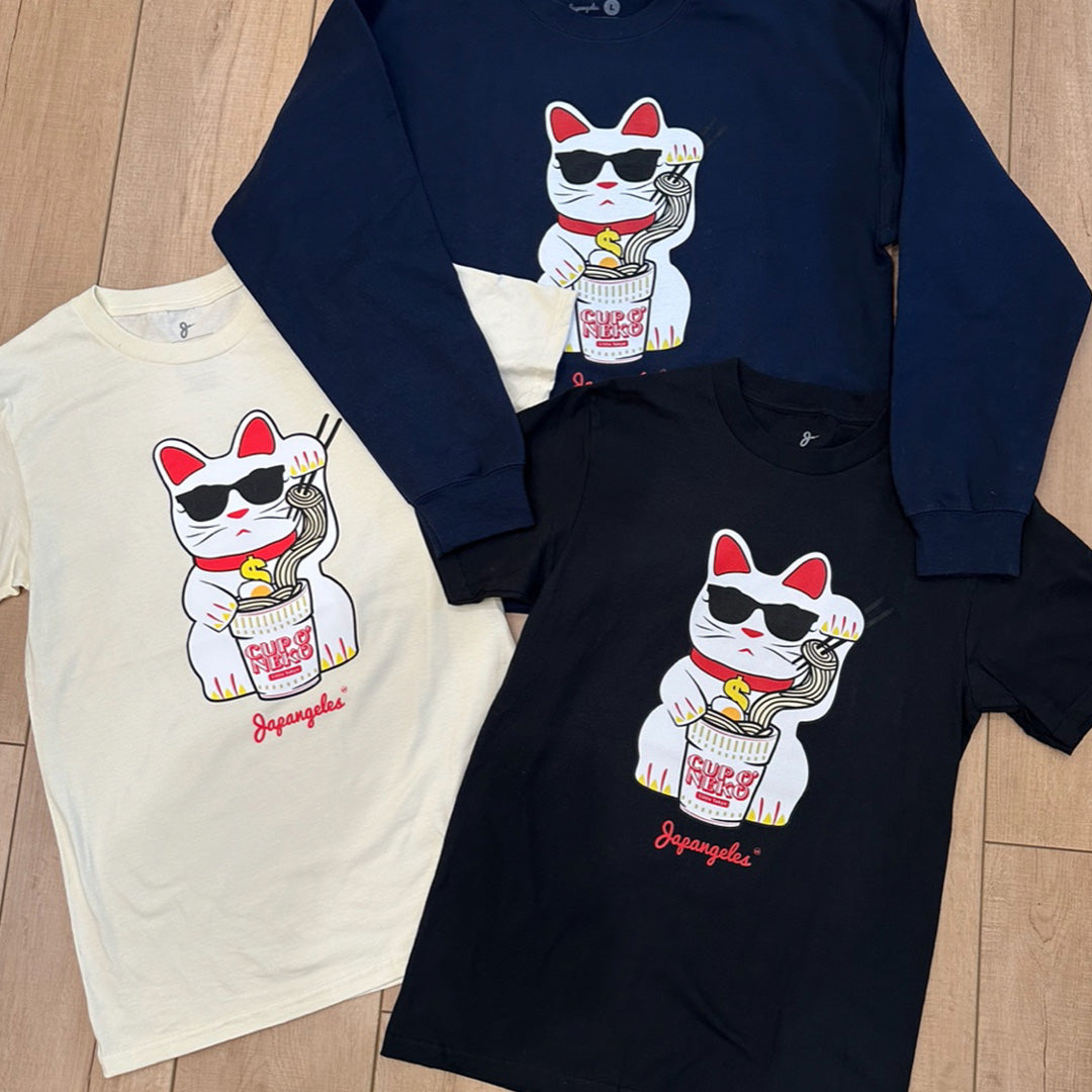 Cup o' Neko Crewneck Sweatshirt in Navy
