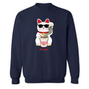 Cup o' Neko Crewneck Sweatshirt in Navy