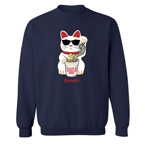 Cup o' Neko Crewneck Sweatshirt in Navy