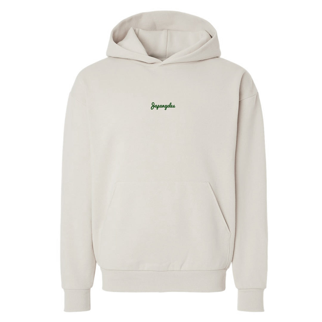 Mini OG Logo Embroidered Premium Hoodie in Ivory