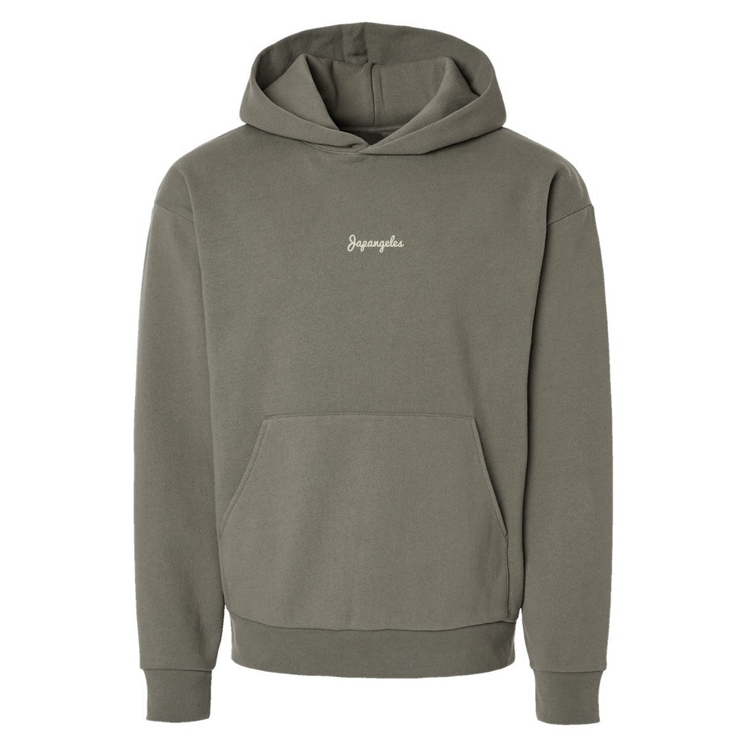 Mini OG Logo Embroidered Premium Hoodie in Olive