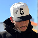 LA Palm Sakura Snapback in Off-white + Black
