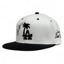 LA Palm Sakura Snapback in Off-white + Black