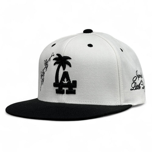 LA Palm Sakura Snapback in Off-white + Black