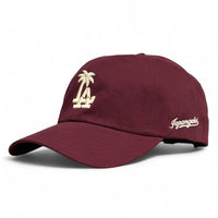 LA Palm Dad Hat in Maroon