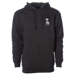 Embroidered LA Palm Hoodie in Black