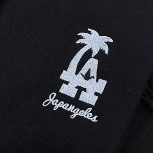 Embroidered LA Palm Hoodie in Black