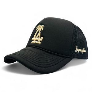 LA Palm Foam Trucker Hat in Black