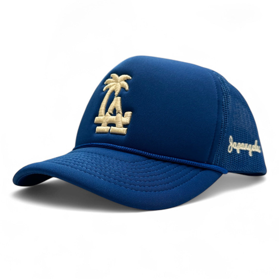 LA Palm Foam Trucker Hat in Royal Blue