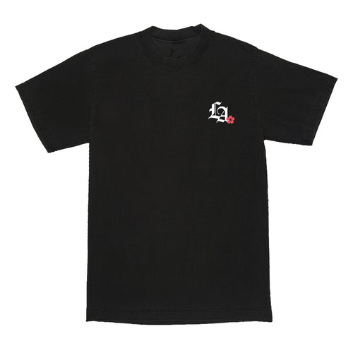 LA Sakura Heavyweight Tee in Black