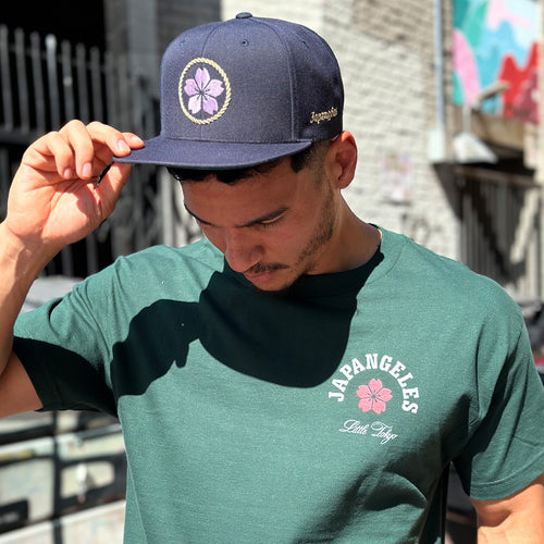 Japangeles Kamon Snapback in Navy