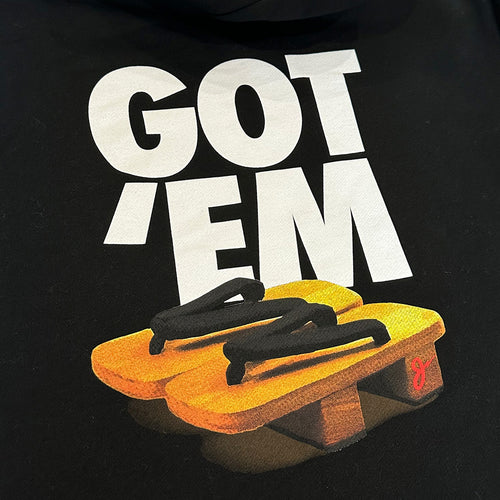 Got 'Em Drop Shoulder Hoodie in Black