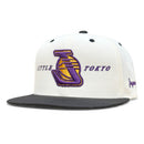Purple & Gold V2 Snapback in Cream/Black