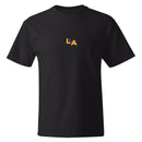 Nihon LA Puff Script Tee in Purple/Gold