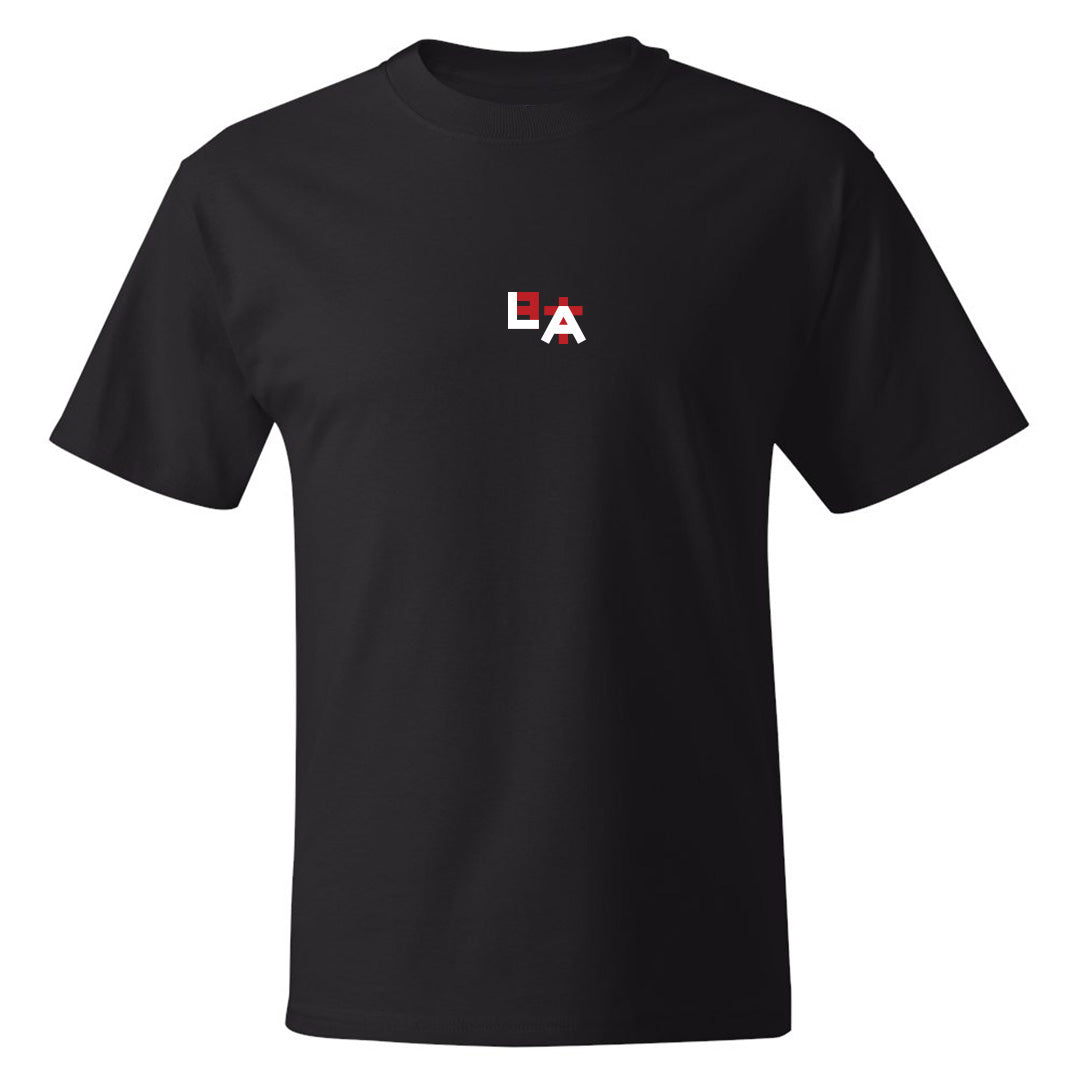 Nihon LA Puff Script Tee in Red/White