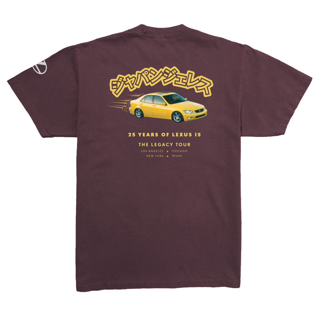 *LIMITED CHICAGO EDITION* Lexus IS Tour 2026 Heavyweight Tee in Wine