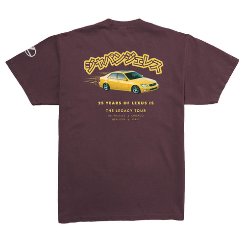 *LIMITED CHICAGO EDITION* Lexus IS Tour 2026 Heavyweight Tee in Wine