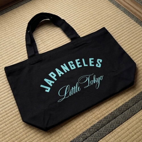 Fundamentals Oversized Canvas Tote Bag in Black/Teal