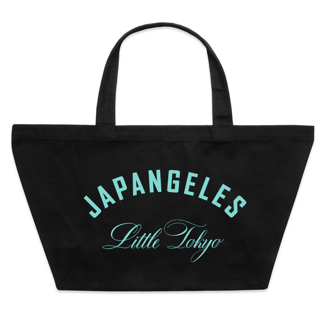 Fundamentals Oversized Canvas Tote Bag in Black/Teal