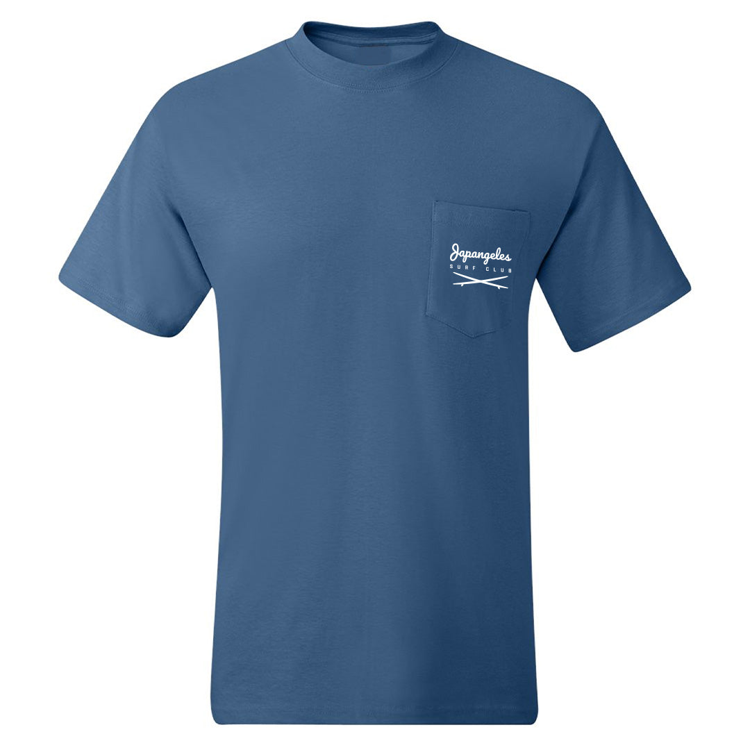 Surf Club Pocket Tee in Denim