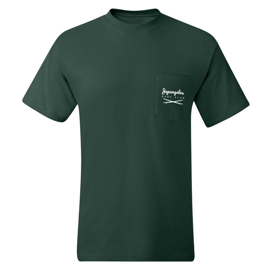 Surf Club Pocket Tee in Forest