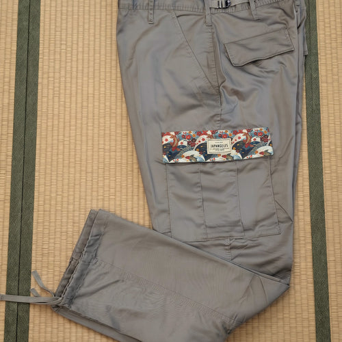 *Limited Edition* Koi Fabric Cargo Pants in Khaki