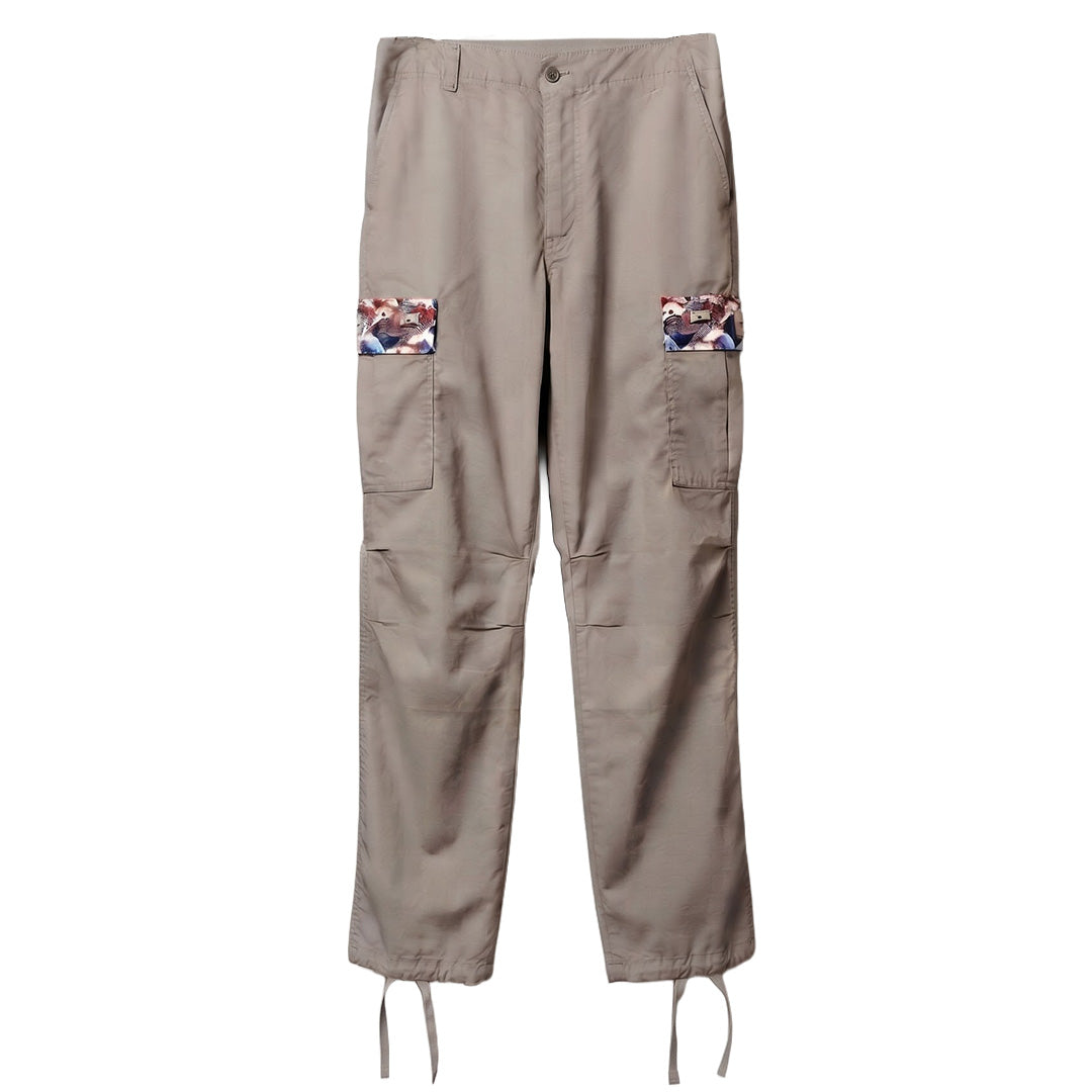 *Limited Edition* Koi Fabric Cargo Pants in Khaki