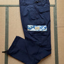 *Limited Edition* Great Wave Fabric Cargo Pants in Navy