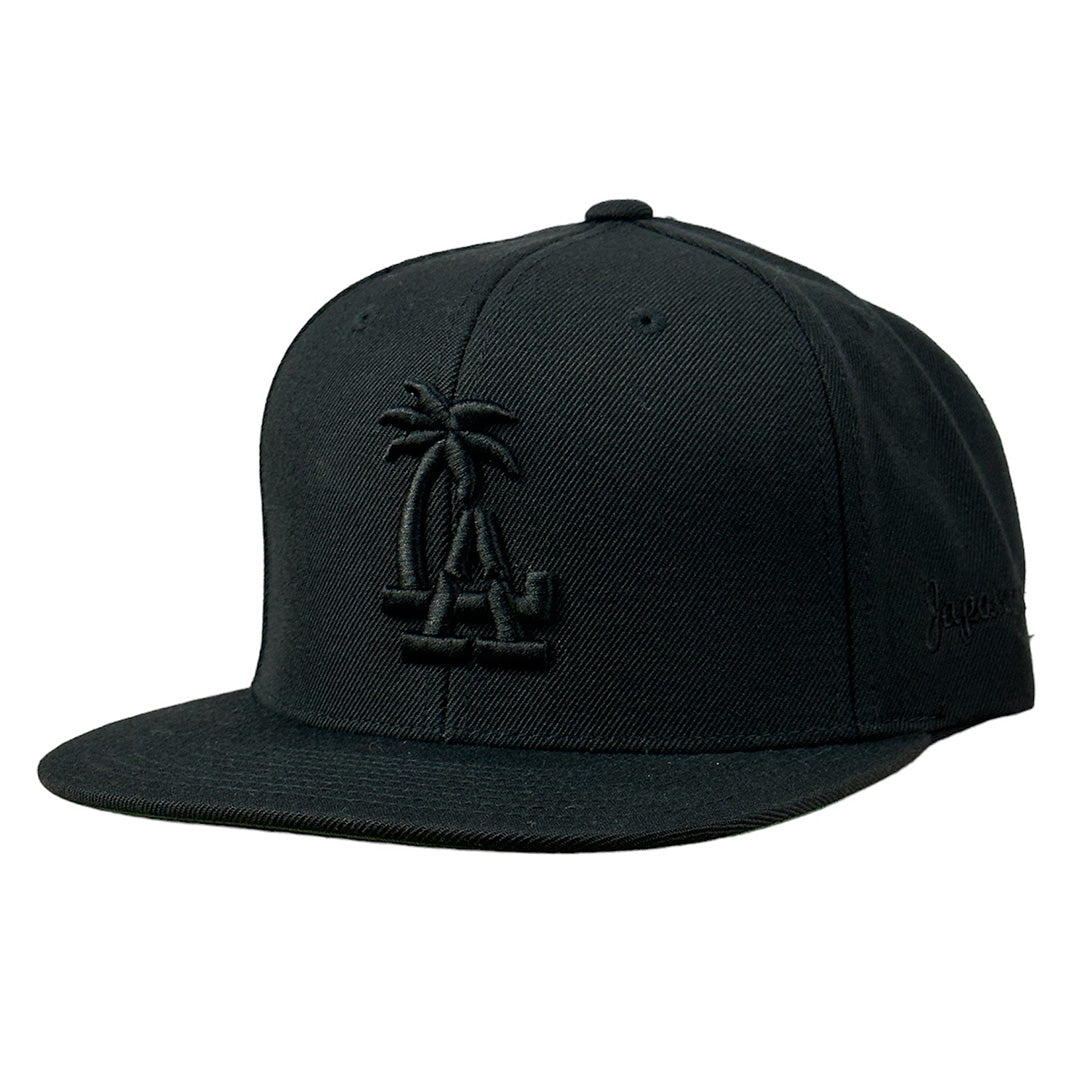 Blacked out LA Palm Tree Crane Snapback
