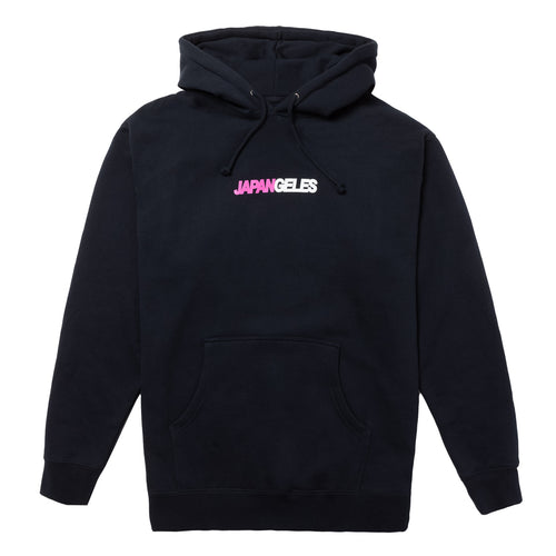 Two Toned Hoodie in Navy with White/Pink