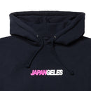 Two Toned Hoodie in Navy with White/Pink