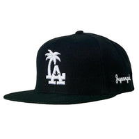 LA Palm Tree Crane Snapback in Black