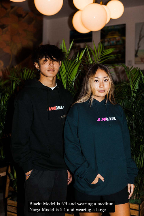 Two Toned Hoodie in Black with White/Red